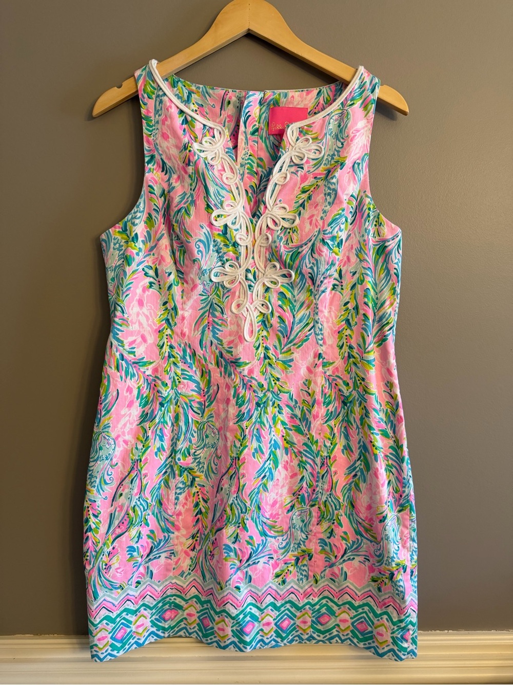 Lilly Pulitzer Mila Shift Dress | Pink & Teal | Size 14 - Picture 2 of 11